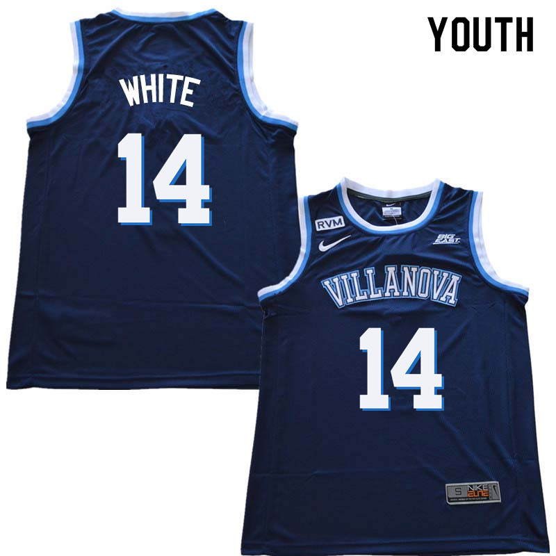 2018 Youth #14 Hubie White Willanova Wildcats College Basketball Jerseys Sale-Navy